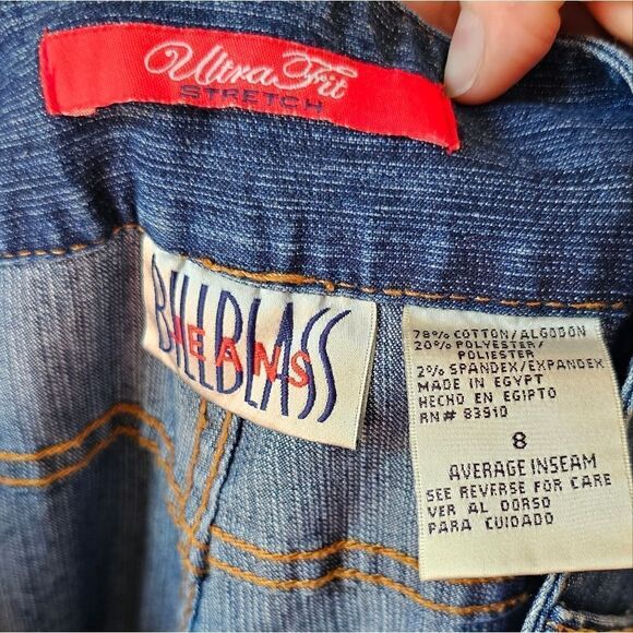 Vintage Bill Blass Ultra Fit Stretch Dark Wash Jeans Size 8 - Picture 3 of 4